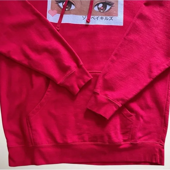 Independent Trading Company Pullover Drawstring Hoodie Eyes Graphic Long Sleeves - Picture 6 of 7